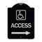 Signmission Access W/ Updated Isaand Right Arrow Heavy-Gauge Aluminum Architectural Sign, 24" H, BS-1824-24357 A-DES-BS-1824-24357 - alternate 1